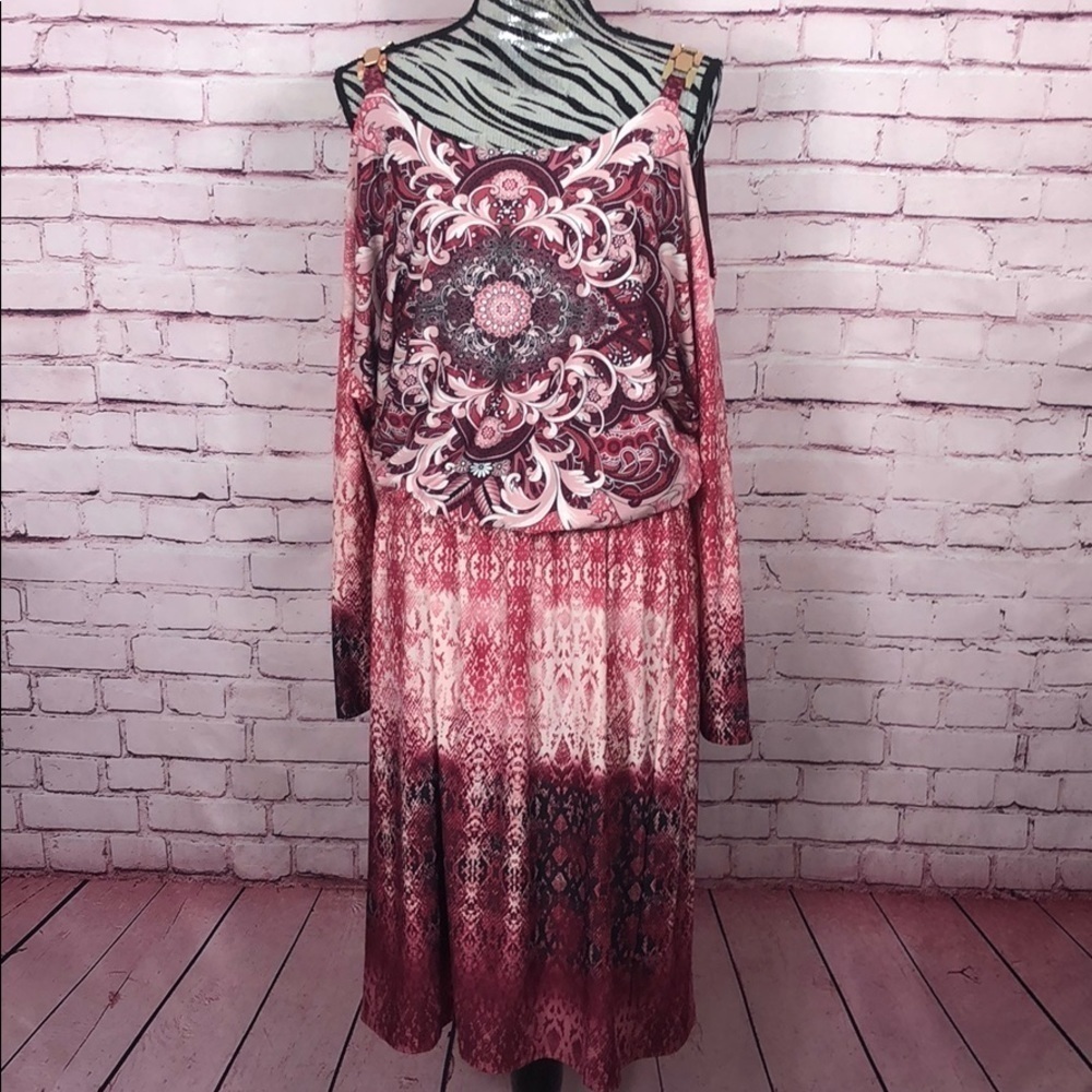 Ashley Stewart Cold Shoulder Dress NWT Size 18/20 - Picture 1 of 7